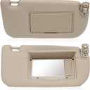 Beige Sun Visor Compatible with Sport-Age 2005-2010 W/O Light Driver&Passenger Side 85202-1F090LX 85201-1F090LX 85202-1F690LX 85201-1F690LX