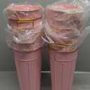 Domensi 6 Pcs 11.8'' Galvanized Metal Vase with Handle Rustic Galvanized Vase Planter Bucket for Fresh Flowers Dried Floral Decor Farmhouse Table Centerpiece Decoration for Wedding(Pink)