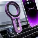 LISEN for iPhone 16 MagSafe Car Mount, [Quick Install] Magnetic Long Arm Mag Safe Car Phone Holder Vent, Car Accessories Gifts for Men Women Fit for iPhone 16 Pro Max 15 14 13 12 Plus Mini, Purple