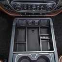 EDBETOS Center Console Organizer Tray Compatible with 2014-2018 Chevy Silverado/GMC Sierra 1500 Accessories 2015-2019 Silverado/Sierra 2500HD/3500HD Compartment Storage,Full Console w/Bucket Seat ONLY