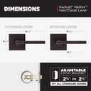 Kwikset Halifax Interior Passage Door Handle, Lever For Closet and Hallway Doors, Reversible Non-Locking Handle Lever, Venetian Bronze, with Microban Protection (1 Pack)