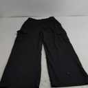 Yoga Cargo Pants Women Wide Leg Pants with Pockets High Waist Stretch Dress Casual Business Work Travel Pants (Medium, Black)