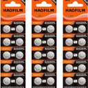 HAOFILM 30 Pack LR626 SR626SW 377 376 LR626 AG4 Premium Alkaline Battery,1.5V Round Button Coin Cell Batteries