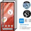 for Google Pixel 7a 2023 Full Coverage Screen Protector, [2 Pcs] Black Silk 9H Hardness Tempered Glass Screen Protector for Google 7a 6.1", Bubble Free, Anti-Scratch (Full Cover)
