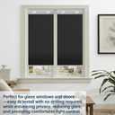 Moukeren 2 Pcs Black Blackout Roller Shades with 6 Suction Cups, 49" x 26.8" No Drilling Retractable Portable Window Blinds, Removable Temporary Blackout Shades for Home Office Bedroom Balcony