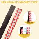 Adhesive Magnetic Tape 8 Feet,Flat Package (8 PCS 1X12"),Sticky Strips,Tapes Magnets for White Board.Magnetic Strips for Classroom