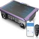 Solar Pool Skimmer Robot with App & Remote, 24/7 Automatic Surface Cleaner