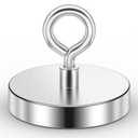 VNDUEEY Super Strong Neodymium Fishing Magnets, 1000 lbs Pulling Force, Rare Earth Magnets, Magnet Fishing with Countersunk Hole Eyebolt for Retrieving in River Lake, Beach, Lawn - 3.54 inch