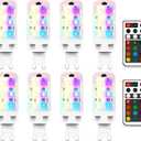 XRise G9 LED Bulb 2.5W Dimmable RGB+Warm White Color Changing with Remote Control Equivalent 25W Halogen G9 Base LED Light Bulbs 3000K 250LM, No Flicker,8 Pack