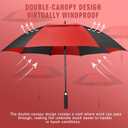 ZOMAKE Automatic Open Extra Large Golf Umbrella 51/54/62/68/72 Inch, Double Canopy Vented Windproof Oversize Stick Umbrellas for Rain