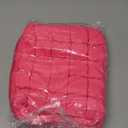 Puffer Quilted Makeup Bag Cosmetic Bags,Puffy Travel Toiletry Pouch for Women,Cute Checkered Zipper Bag Travel Essential,Portable Aesthetic Make up Organizer Bag for Gifts Work Daily(RoseRed,M)