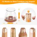 CHUNZEXI 48 Pack Chair Leg Floor Protectors for Hardwood Floors, Silicone Felt Covers Pads Caps, Protect Wood Furniture Feet Floors Noise Reduce and Scratch (Universal Small)