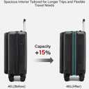 Hanke Hardside Expandable Carry On Luggage, 20 Inch Top Opening Trunk Luggages with Spinner Wheels, All-PC Hard Shell Carry-On Suitcase, Lightweight & TSA Airline Approved (Jet Black, 46L)