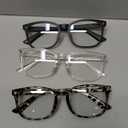 Gaoye Stylish Blue Light Glasses for Woman - Computer Glasses 99% Blue Light Blocking - Lightweight TR90 Frames - 3 pack (A1 Matte Black+leopard+transparent)