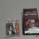 Brown Leather & Vinyl Repair Kit, Faux Leather Couch Repair Kit for Cat Scratch, Rips, Cracks on Couch, Sofa, Furniture, Car Seats, Shoes, Jacket, Purse, for Artificial, Bonded, Genuine Pleather