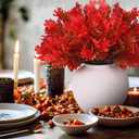 12 Pcs Artificial Oak Leaves Branches Fake Acorns Fall Decor Large Fake Maple Leaves Artificial Greenery Silk Floral Autumn Faux Spray for Thanksgiving Table Centrepieces(Brownish Red)