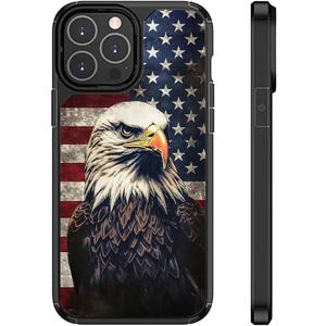 Generic Case Compatible with iPhone 16 Pro Max,Flag Eagle Case for iPhone 16 Pro Max Design for Men Boys [Anti-Scratch] Non-Slip+Shockproof Rugged TPU Protective Case