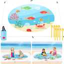 Baby Beach PoolKiddie Pool and Beach Blanket2 in 1 Toddler Paddling PoolBeach Toys for Infant Kids Boys and Girls with Portable Water Bag