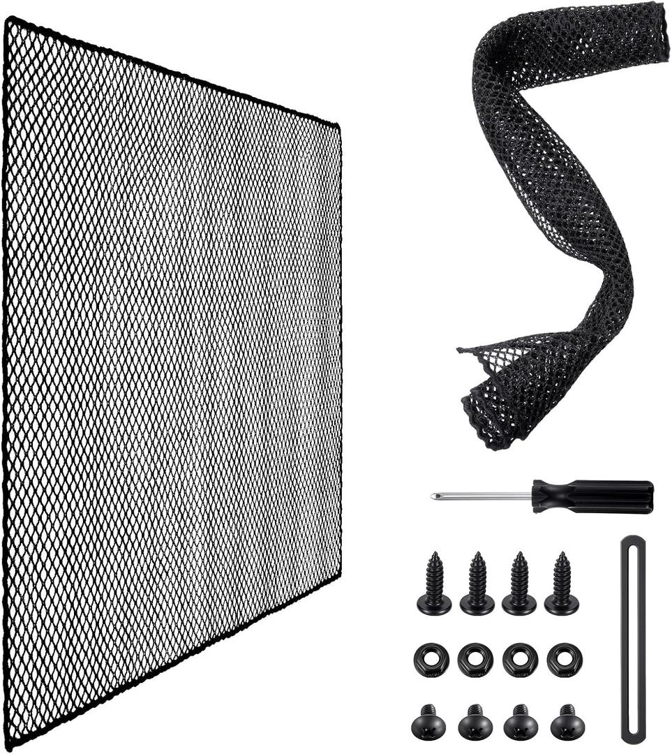 Rv Screen Door Protector, Lightweight Foldable Nylon Mesh Door Guard, Scratch-Resistant Screen Cover for Dogs & Kids, Easy Install Travel-Friendly Camper Entrance Protection, Black