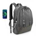 travel inspira Travel Laptop Backpack, Business Anti Theft Sturdy Work Bag with USB Charging Port, Airline Approved College Computer Bag Gift for Men & Women Fits 16 Inch Notebook, Grey