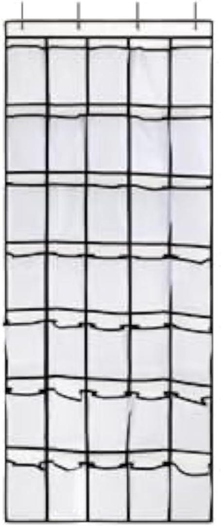 35 Pockets Over the Door Shoe Organizer (White)