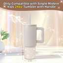 Silicone Boot Compatible with Sinple Midern 24/30/40 oz Tumbler with Handle/Trek Pivot, Protective Anti-Scratch Bottle Bottom Sleeve Cover Compatible with Sinple Midern Tumbler (Bling Almond Birch)