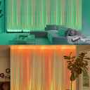 RGBW Dynamic Wave Wall Light, Ocean Wave Projector Light with Music Sync, Color Changing Wall Washer Lamp with Remote & APP, Aurora Projector Ambient Light for Gaming Living Room,1 Pack