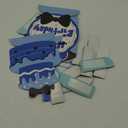 SATINIOR 10 Pcs Boy Centerpieces for Tables Boss Table Centerpieces Leader Boys Birthday Table Decorations Blue Happy Birthday Honeycomb Centerpieces for Newborn Boss's Day Birthday Party