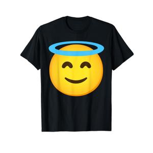 Emoticon Smiling Face with Halo Angel T-Shirt S