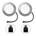 12V DC 1.5W Range Hood Lights with SM Socket Male Head Round 68mm 6500K Plastic, Hole Closet Stove LED Light Recessed, Bright White Kitchen Range Hood Light Bulbs Replacement, 2Pack
