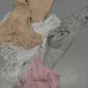 voenxe Seamless Thong for Women,No Show Lace Underwear,Ladies Breathable Comfort Panties Soft Laser Cut Undies,Tanga,5-Pack Small 