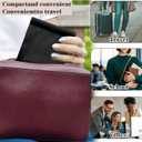 Ouligay 4PCS Small Snap Closure Pouches for Purse Waterproof Leather Portable Mini Makeup Bag Small Travel Organizer Pouch Little Cosmetic Bags for Women Multicolor