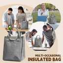 Axcone Insulated Lunch Box for Women men, Reusabl Lightweight Leakproof Lunch Tote Bag, Water-Resistant Tyvek Material Adult Cooler Bag for Work, Picnic, Travel,Grey (Gray)