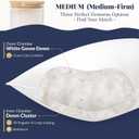 White Goose Down Pillow - Luxury Hotel Bed Pillow with 100% Natural 1000+ Fill Power Goose Feather Down Pillow for Sleeping, 700TC Cotton Shell, Standard Size- Medium, 1 Pack
