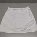 GRAPENT Women's High Waisted Bikini Bottoms Ruched Swimsuit Tulip Hem Swim Skirt (White, M)