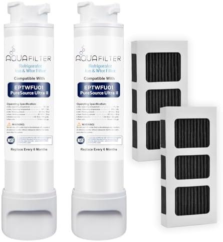 EP-TWFU01 Refrigerator Water Filter Replacement compatible for Frigidaire EP-TWFU01, EWF02, Pure Source Ultra II, Puresource Ultra 2, SCWFTCTO, 1012505454226, 4562222 Water Filter (2 PCS)