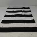 KOZYFLY Black and White Striped Rug Doormat 23.5' x 35.4' Cotton Woven Washable Black Indoor Outdoor Rugs for Layered Door Mats Porch/Kitchen/Farmhouse