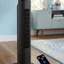 Uthfy 31Tower Fan for Bedroom, 120 Oscillating Electric Bladeless Fan with Remote, 3 Speeds, 3 Modes, 7.5H Timer, 26ft/s Velocity Quiet Standing Fan for Home, Office, Living Room, Black