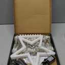 PUHONG Christmas Decoration, Outdoor Star String Lights, Christmas Tree Toppers Lights 320 LED 8 Modes with 12" Lighted Star for Halloween Christmas New Year Holiday Birthday Decor (Warm White)