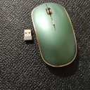 JOYACCESS 2.4G Slim Wireless Silent Mouse, Portable Wireless Computer Mouse with 5 Adjustable DPI Levels, USB Mice for Desktop, Notebook, MacBook, Chromebook, PC (Green)