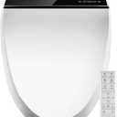 Combier Bidet Toilet Seat with Heated Warm Water & Nozzle Wash, Auto-Dry, Quiet Close Lid, Wireless Remote - Electric Bidet Seat 102S-B(Elongated)