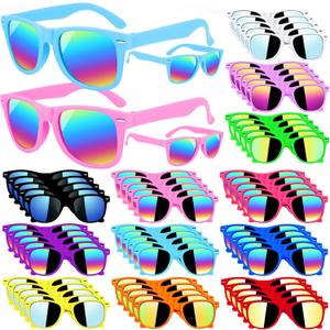 Oleitodh 48 Pcs Kids Sunglasses Bulk Party Favors, Neon Party Sunglasses for Boys Girls, 12 Colors Summer Pool Beach Party Favors Supplies,Gift for Birthday Party and Outdoor Activity Age 3-8