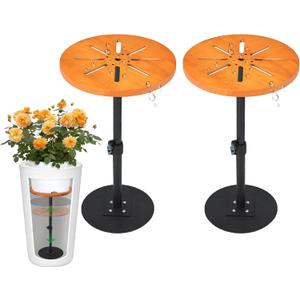 Plant Risers for Inside Pots,Adjustable Planter Insert for Large Pots,Plant Filler Lift Insert Flower Pot Riser for Outdoor Indoor Tall Large Planter Container,17-32 Rise,8" Base, 10" Top-2pack, 2pk-8"base+10"top,17-32"rise