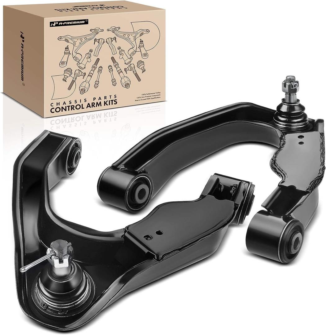 A-Premium 2 x Front Upper Control Arm, with Ball Joint & Bushing, Compatible with Nissan Frontier 1998-2004, Xterra 2000-2004, 4WD