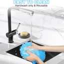 Eunice 13-49.7 Inches Ceiling Fan Duster with Extension Pole, Adjustable and Removable Cleaner Blade for High Ceiling, Fan Cleaner for Window Door Furniture (Blue)