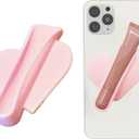 Rookii Heart Shape Lip Gloss Holder Phone Case, Lipstick Holder Phone Case.Silicone Lipgloss Holder, Adhesive Lip Gloss Balm Phone Card Holder for iPhone and Android (pink)