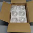 Kingrol 3.14 Inch Glass Ball Ornaments, Set of 6, Christmas Tree Decoration Balls, Fillable Ornaments for DIY Craft Projects, Christmas, Wedding, Party, Home Decor