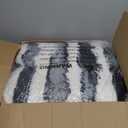 8x10 Feet Area Rugs for Living Room Bedroom,Black and White Machine Washable Soft Fluffy Shaggy Indoor Rug, Floor Carpet for Girls Boys Kids, Dorms, Nursery Rooms, Home Decor Aesthetic