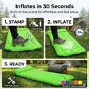 Lounge Mat - Your Portable Chill Zone, Thick Memory Foam Sleeping Pad for Camping, Self Inflating Travel Air Mattress with Pump, Lightweight Portable Car Tent Bed for Outdoor Backpacking