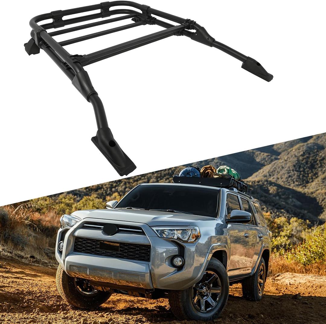 OCPTY Roof Rack Basket Fit for Toyota for 4RUNNER 2010 2011 2012 2013 2014 2015 2016 2017 2018 2019 2020 2021 2022 Luggage Racks Rooftop Cargo Carrier Bag Luggage Kayak Canoe Bike Snowboard Skiboard (Black)